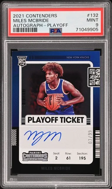 2021-22 Panini Contenders Miles McBride Autograph-Playoff Tickett #132 card image