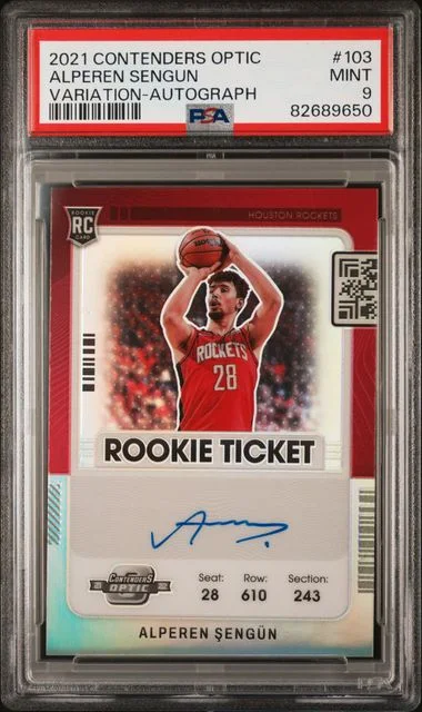 2021-22 Panini Contenders Optic Alperen Sengun Variation Autograph #103 card image