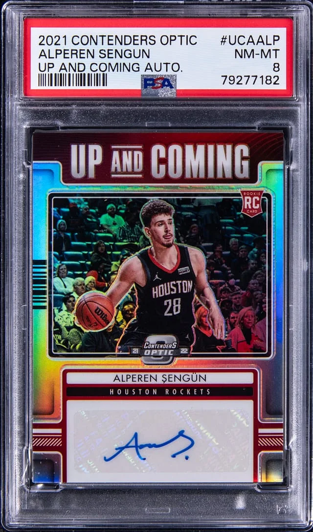 2021-22 Panini Contenders Optic Alperen Sengun Up and Coming Autograph #UCA-ALP card image