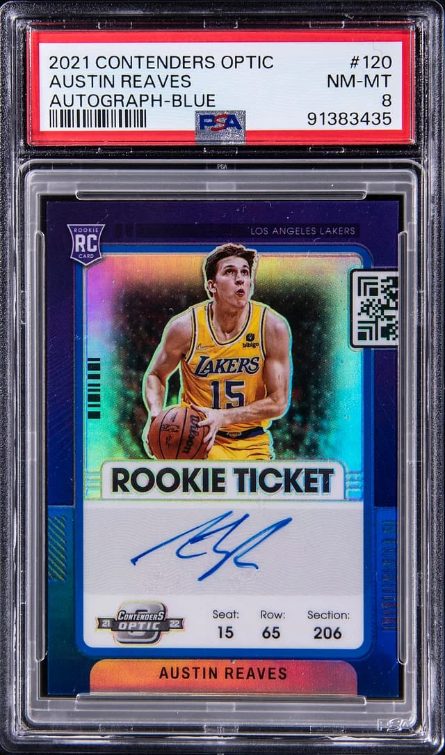 2021-22 Panini Contenders Optic Austin Reaves Autograph Variation #120 card image