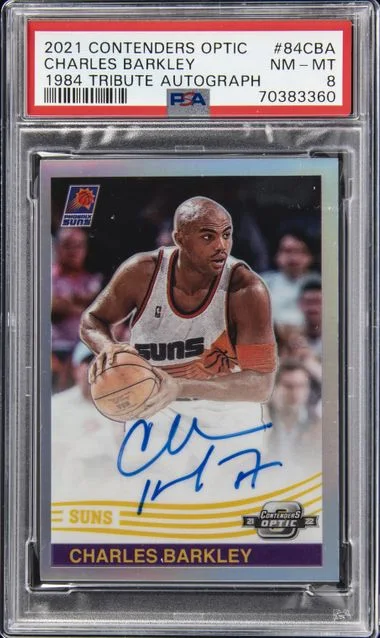 2021-22 Panini Contenders Optic Charles Barkley 1984 Tribute Autographs #84CBA card image