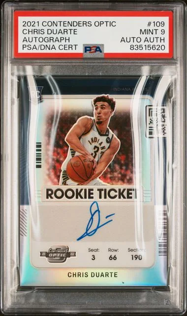 2021-22 Panini Contenders Optic Chris Duarte Autograph Ticket #109 card image
