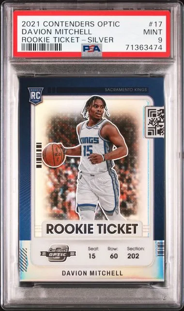 2021-22 Panini Contenders Optic Davion Mitchell Ticket Silver #17 card image