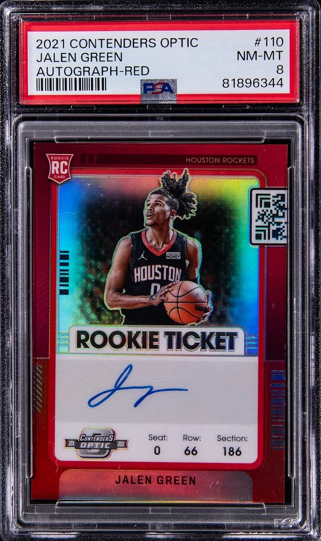 2021-22 Panini Contenders Optic Jalen Autograph-Red #110 card image
