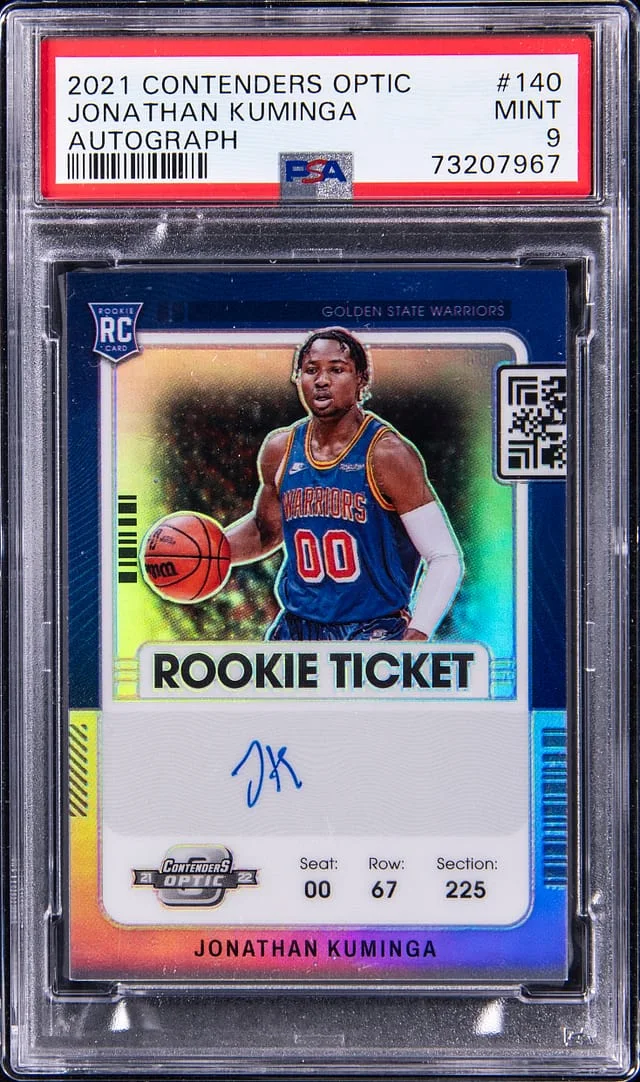 2021-22 Panini Contenders Optic Jonathan Kuminga Ticket Autographs #140 card image