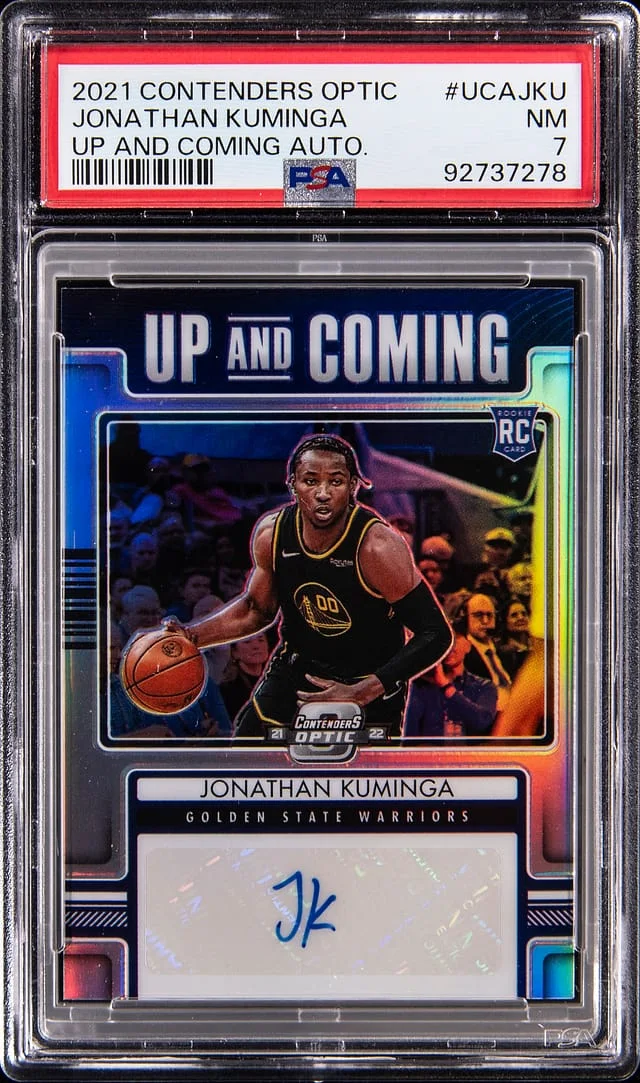 2021-22 Panini Contenders Optic Jonathan Kuminga Up and Coming Autograph #UCA-JKU card image