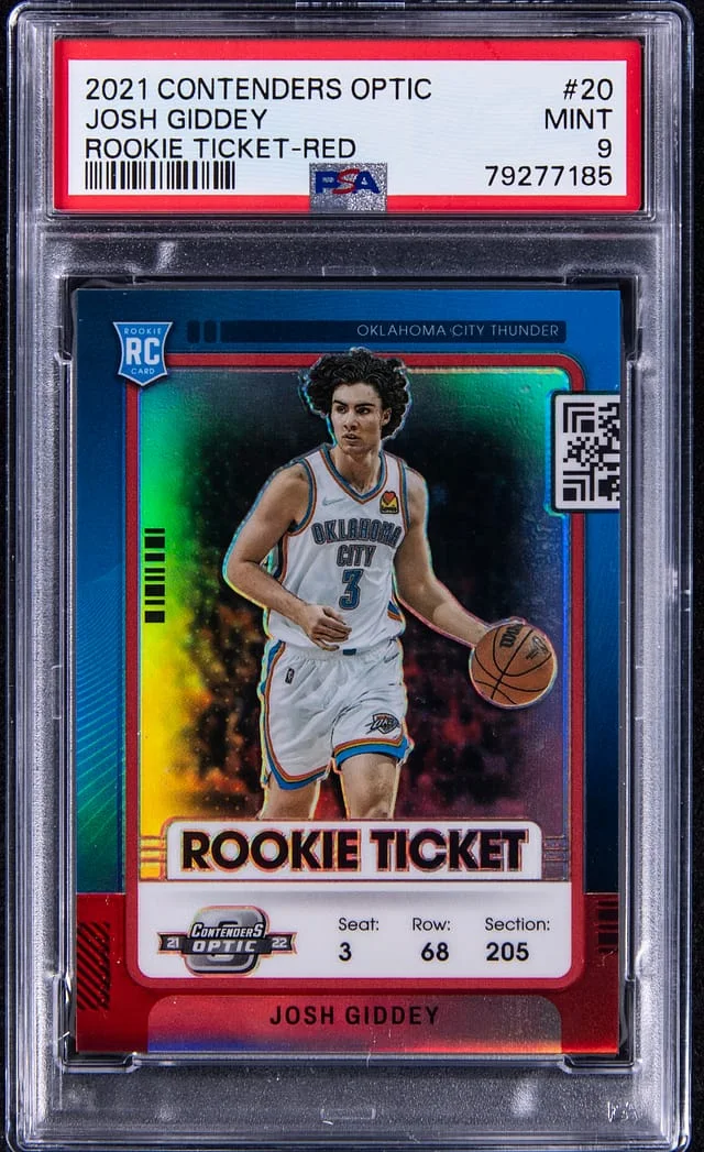 2021-22 Panini Contenders Optic Josh Giddey Ticket Red #20 card image