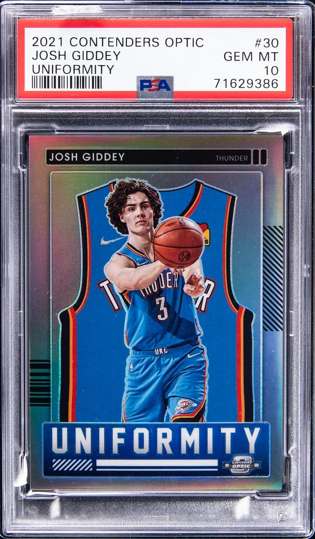 2021-22 Panini Contenders Optic Josh Giddey Uniformity #30 card image