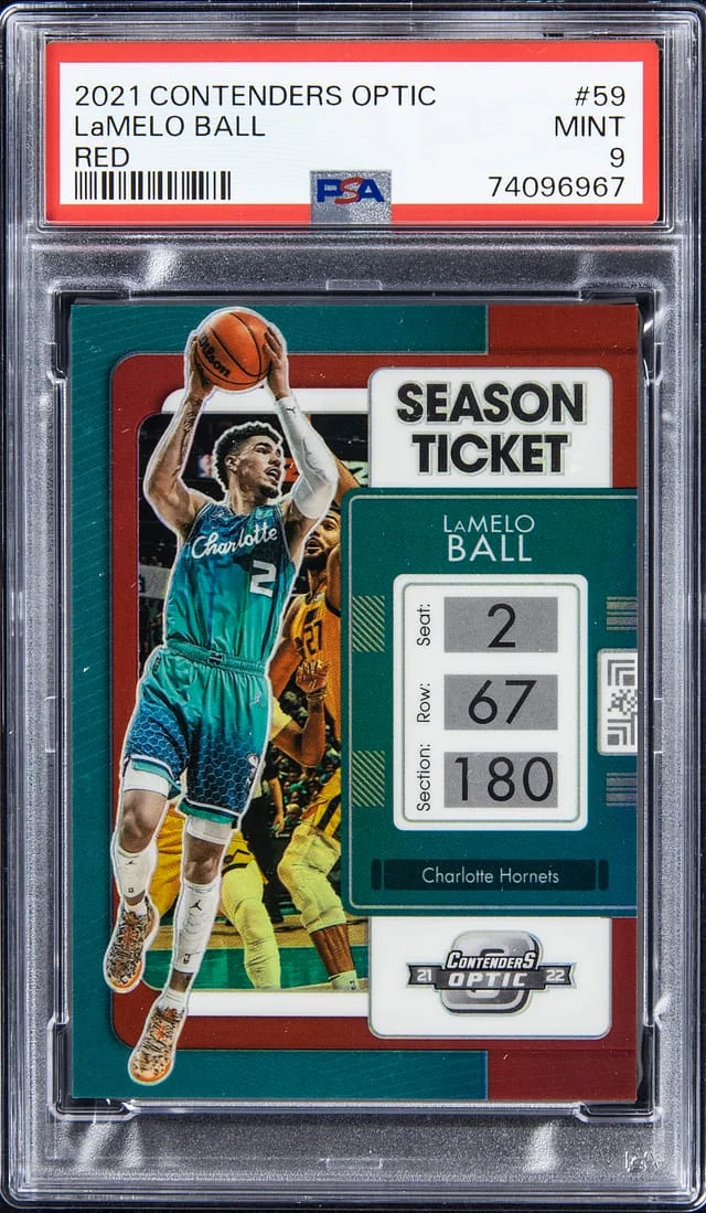 2021-22 Panini Contenders Optic LaMelo Ball Red #59 card image