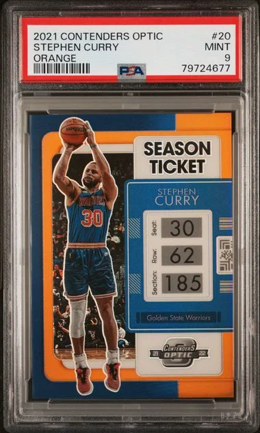 2021-22 Panini Contenders Optic Stephen Curry Orange #20 card image