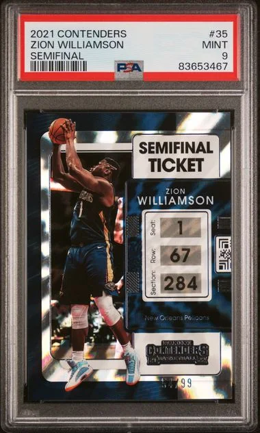 2021-22 Panini Contenders Zion Williamson Semifinal Ticket #35 card image