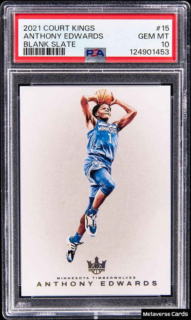 2021-22 Panini Court Kings Anthony Edwards Blank Slate #15 card image