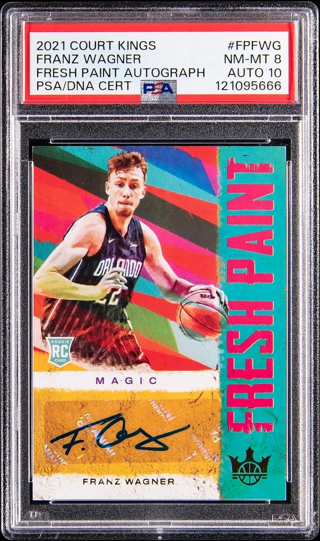 2021-22 Panini Court Kings Franz Wagner Fresh Paint Autograph #FP-FWG card image