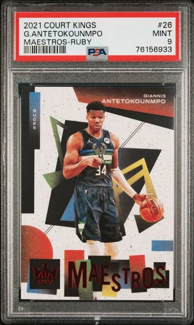 2021-22 Panini Court Kings Giannis Antetokounmpo Maestros #26 card image