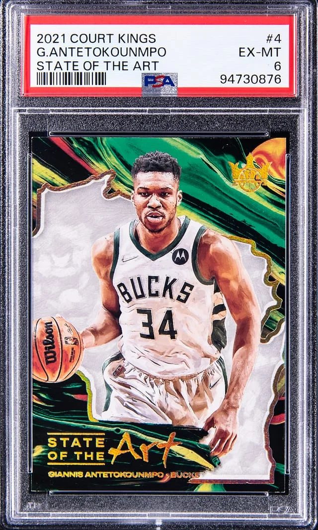 2021-22 Panini Court Kings Giannis Antetokounmpo State of the Art #4 card image