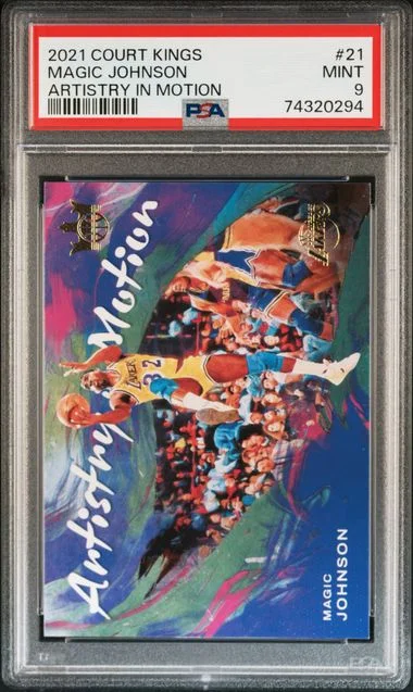 2021-22 Panini Court Kings Magic Johnson Artistry In Motion #21 card image