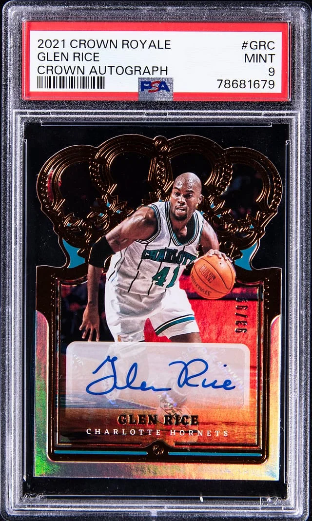2021-22 Panini Crown Royale Glen Rice Autograph #GRC card image