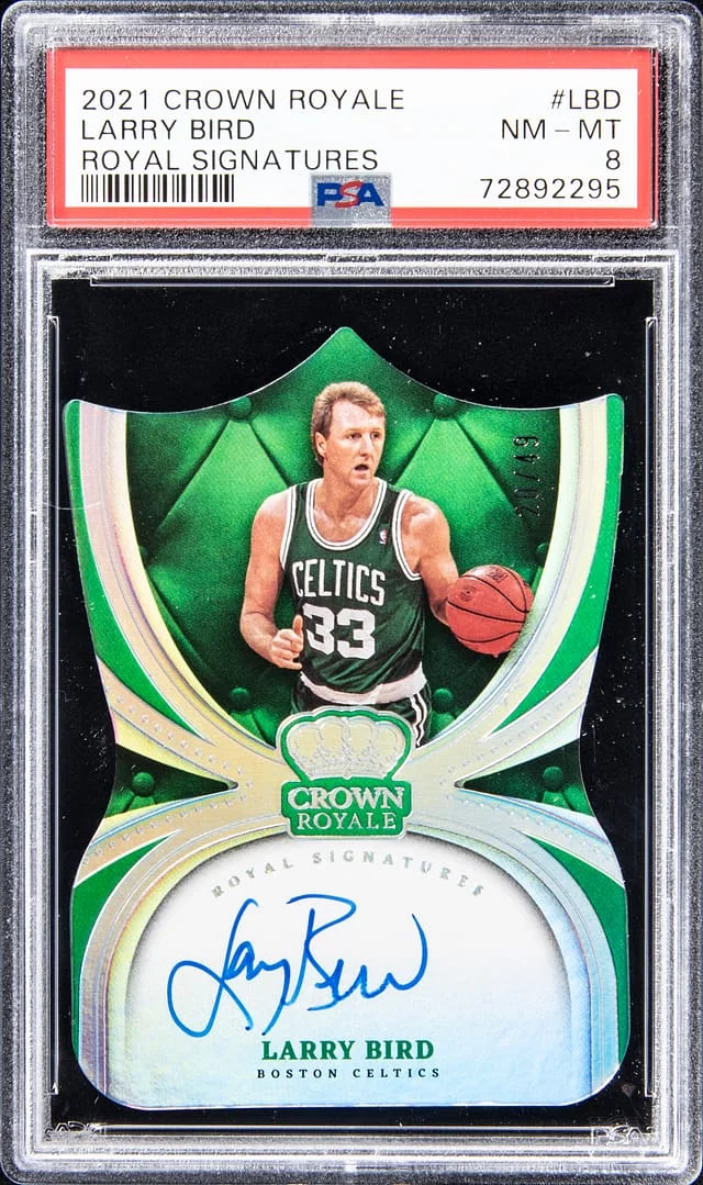 2021-22 Panini Crown Royale Larry Bird Royal Signatures #LBD card image