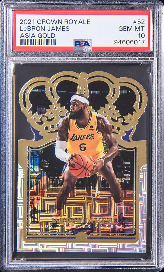 2021-22 Panini Crown Royale LeBron James Asia Gold #52 card image