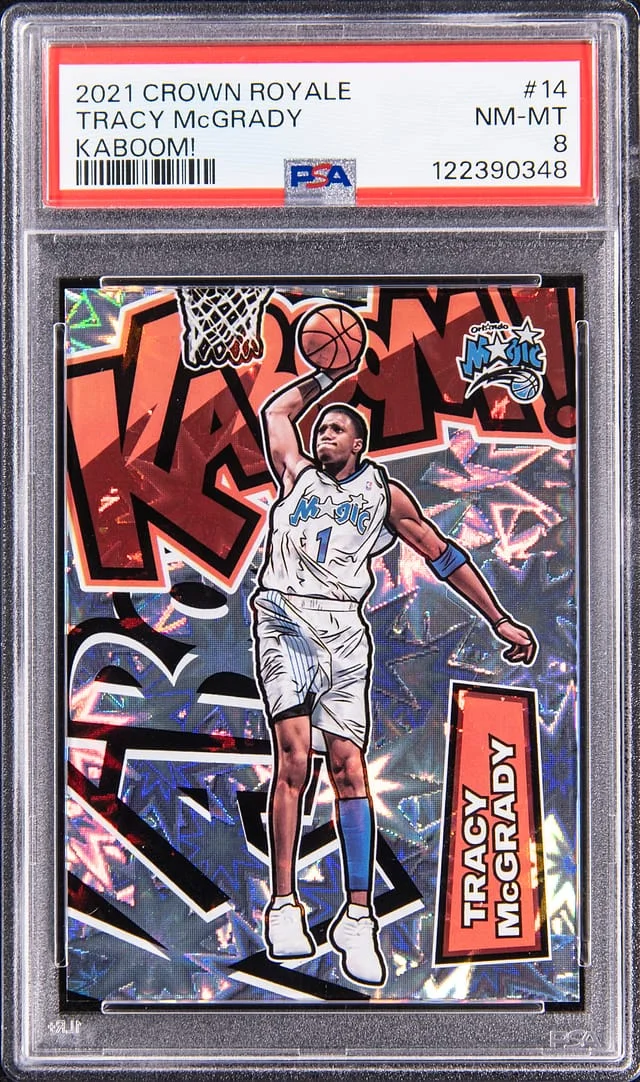 2021-22 Panini Crown Royale Tracy McGrady Kaboom! #14 card image