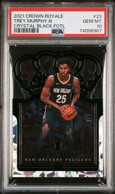 2021-22 Panini Crown Royale Trey Murphy III Crystal Black 1st Off The Line (FOTL) #23 card image