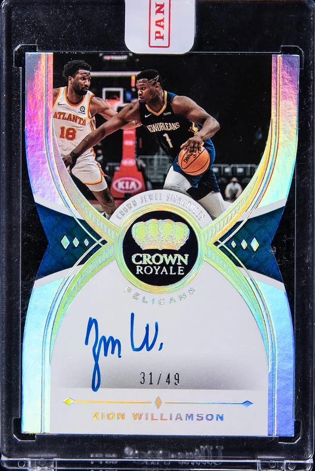 2021-22 Panini Crown Royale Zion Williamson Crown Jewel Signatures #CJ-ZWL card image