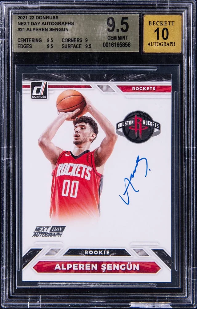 2021-22 Panini Donruss Alperen Sengun Next Day Autographs #21 card image