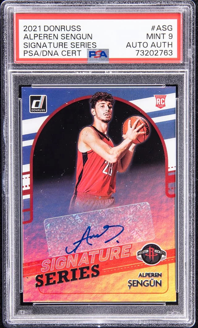2021-22 Panini Donruss Alperen Sengun Signature Series #ASG card image