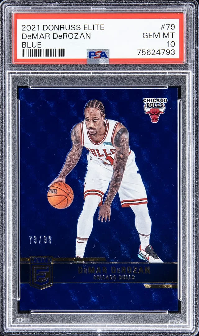 2021-22 Panini Donruss DeMar Derozan Elite Blue #79 card image