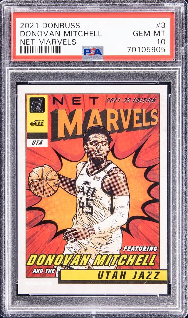 2021-22 Panini Donruss Donovan Mitchell Net Marvels #3 card image