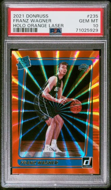 2021-22 Panini Donruss Franz Wagner Holo Orange Laser #235 card image