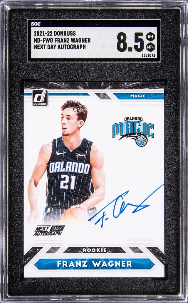 2021-22 Panini Donruss Franz Wagner Next Day Autograph #ND-FWG card image