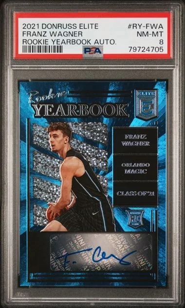 2021-22 Panini Donruss Franz Wagner Elite Yearbook Autographs #RY-FWA card image