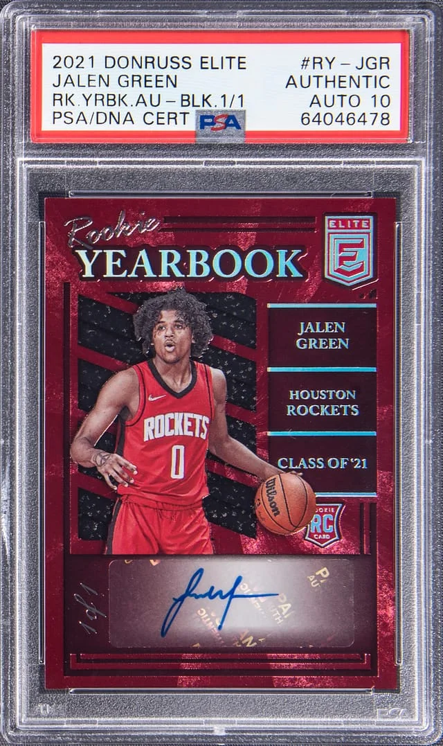2021-22 Panini Donruss Jalen Elite Yearbook Autographs Black #RY-JGR card image