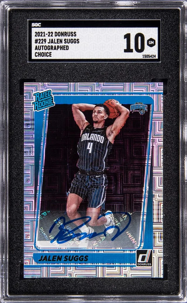 2021-22 Panini Donruss Jalen Suggs Holo Orange Laser Rated #229 card image