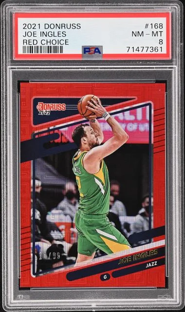2021-22 Panini Donruss Joe Ingles Red Choice #168 card image