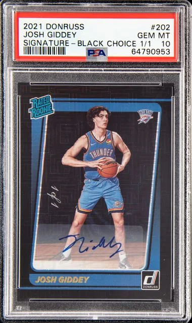 2021-22 Panini Donruss Josh Giddey Rated #202 card image