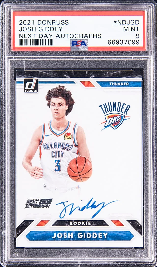 2021-22 Panini Donruss Josh Giddey Next Day Autographs #ND-JGD card image