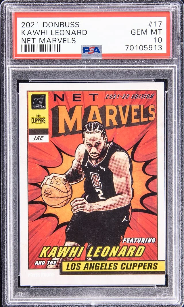 2021-22 Panini Donruss Kawhi Leonard Net Marvels #17 card image