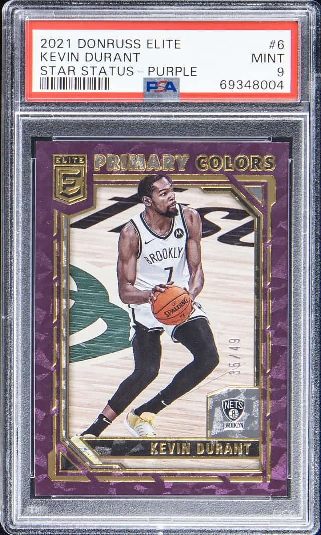 2021-22 Panini Donruss Kevin Durant Elite Star Status Purple #6 card image
