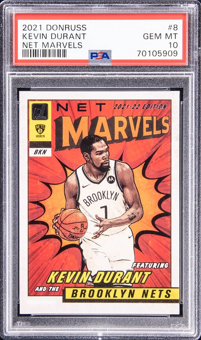 2021-22 Panini Donruss Kevin Durant Net Marvels #8 card image