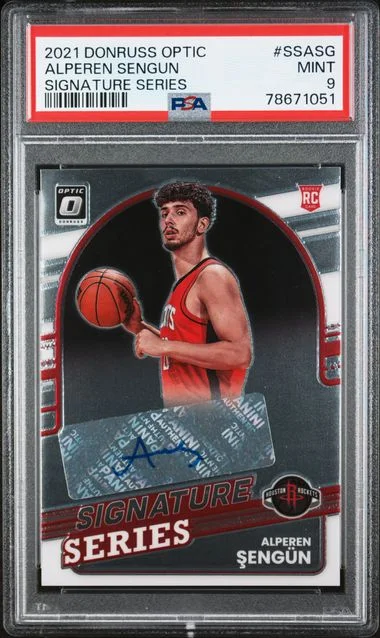 2021-22 Panini Donruss Optic Alperen Sengun Signature Series #SS-ASG card image