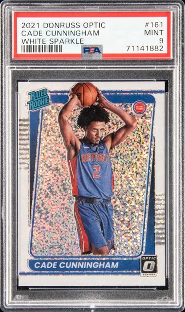 2021-22 Panini Donruss Optic Cade Cunningham White Sparkle #161 card image