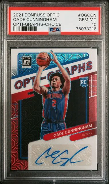 2021-22 Panini Donruss Optic Cade Cunningham Opti-Graphs Choice #OGCCN card image