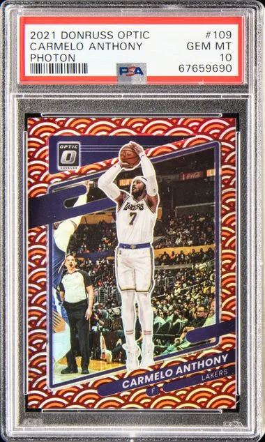 2021-22 Panini Donruss Optic Carmelo Anthony Photon #109 card image