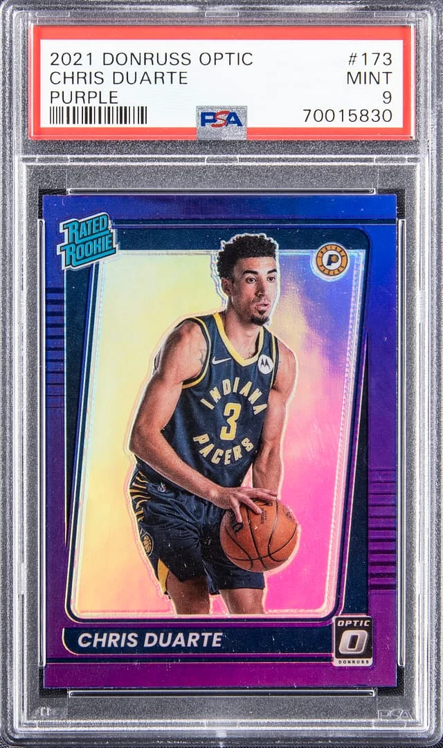 2021-22 Panini Donruss Optic Chris Duarte Black Velocity #173 card image