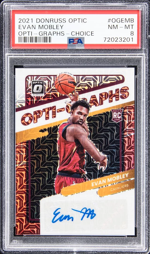 2021-22 Panini Donruss Optic Evan Mobley Opti-Graphs Choice #OGEMB card image
