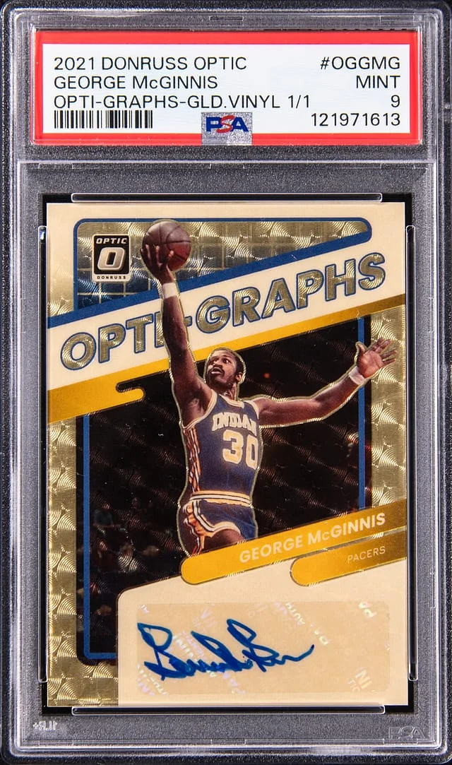 2021-22 Panini Donruss Optic George McGinnis Opti Graphs Gold Vinyl #OGG-MG card image