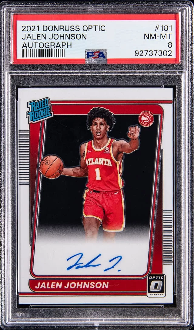 2021-22 Panini Donruss Optic Jalen Johnson Autograph #181 card image