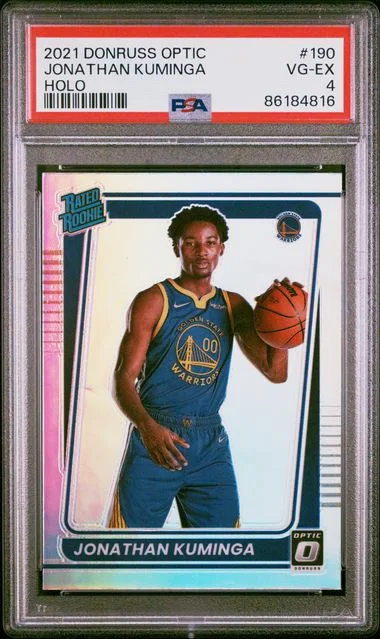 2021-22 Panini Donruss Optic Jonathan Kuminga Rated Holo #190 card image